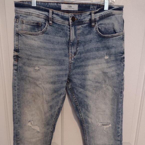 FSBN Light Blue Distressed Denim Jeans - Picture 3 of 12